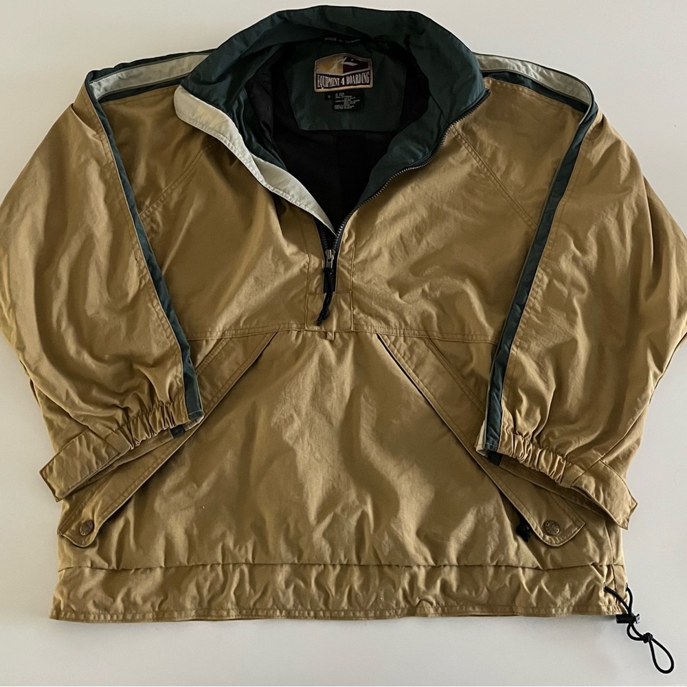 Vintage Rusty Snowboarding 1/2 Zip Pullover Jacket Sz S Winter Ski VTG Retro